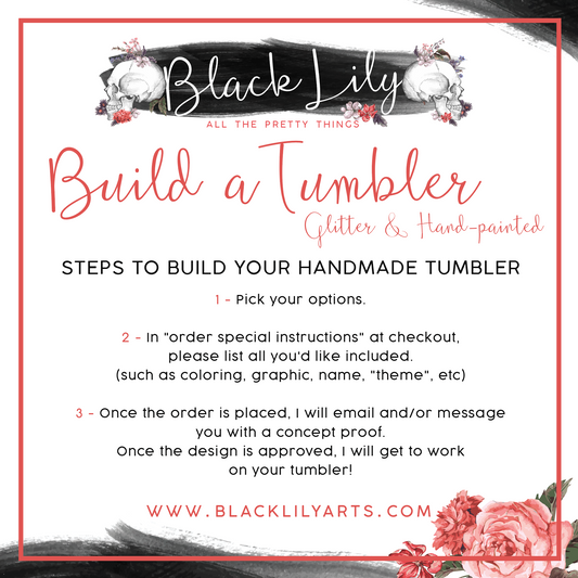 Build-a-*GLITTER OR HAND PAINTED*-Tumbler
