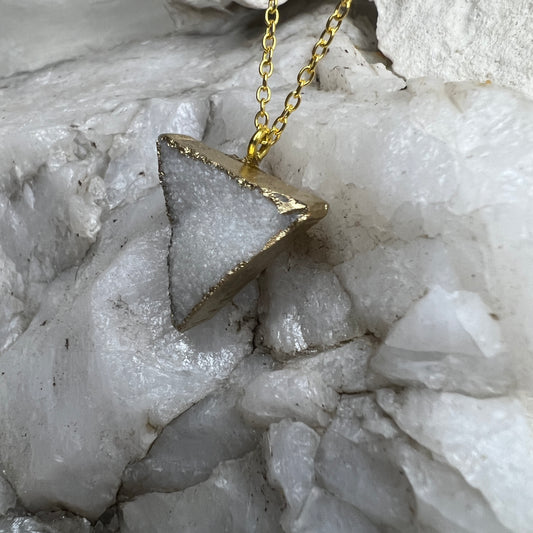 Keepsake Necklace - Geode Triangle Pendant
