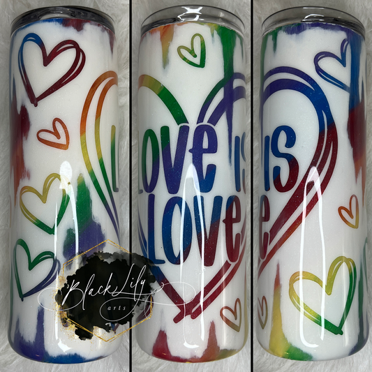 Tumbler - Love is Love Pride Theme - Multiple color options!