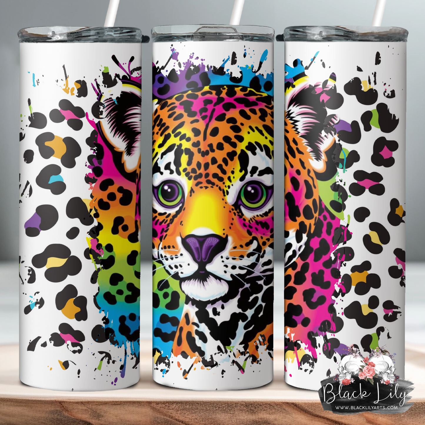 Tumbler - Rainbow Cheetah