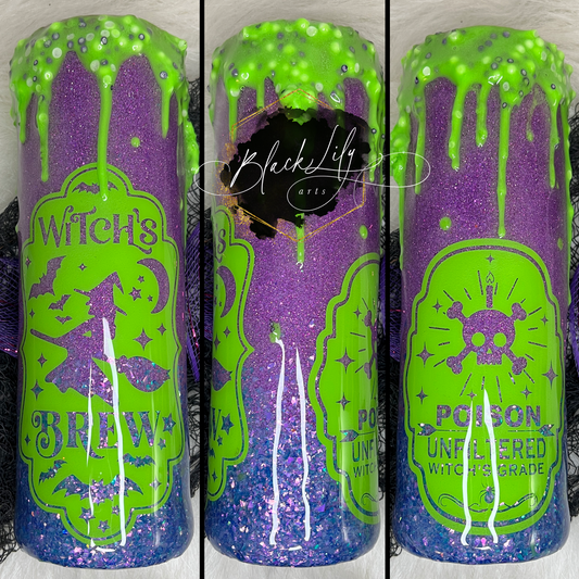 Tumbler - Witches Brew & Poison *GLOW IN THE DARK*