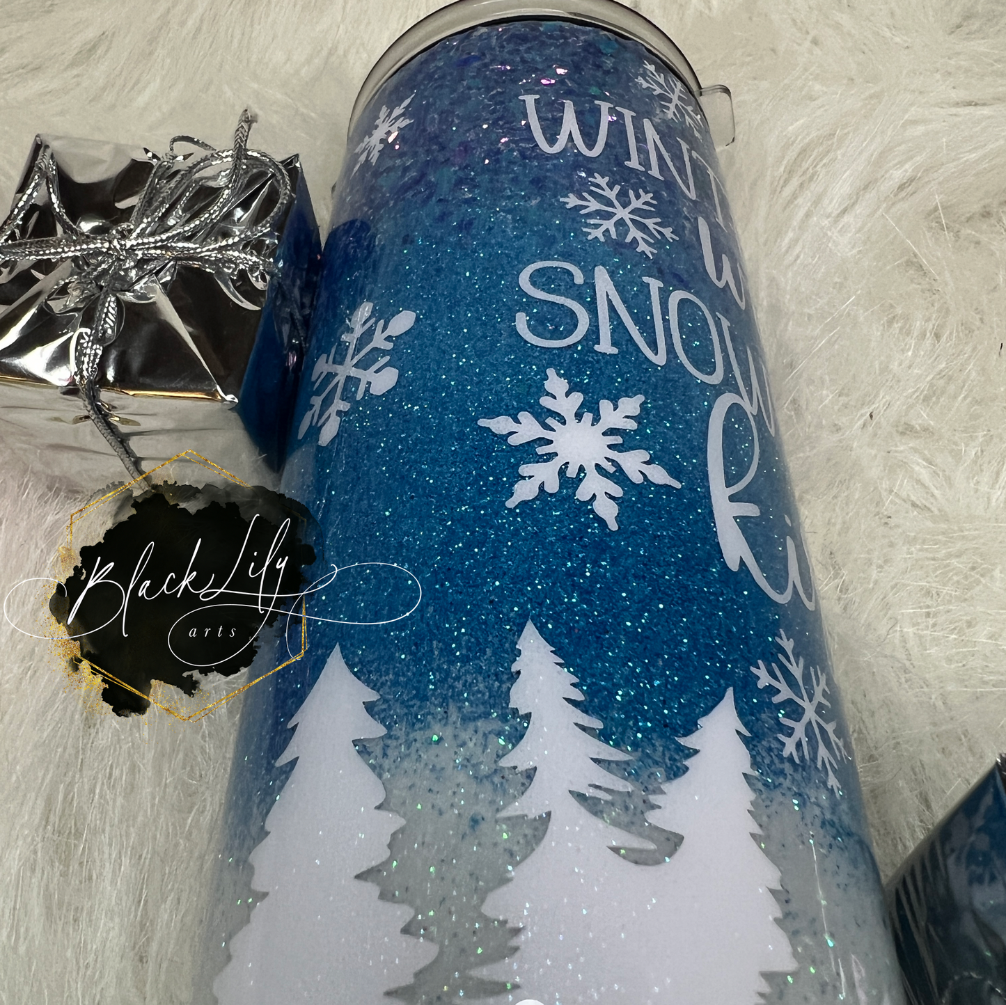 Tumbler - Winter Wishes, Snowflake Kisses