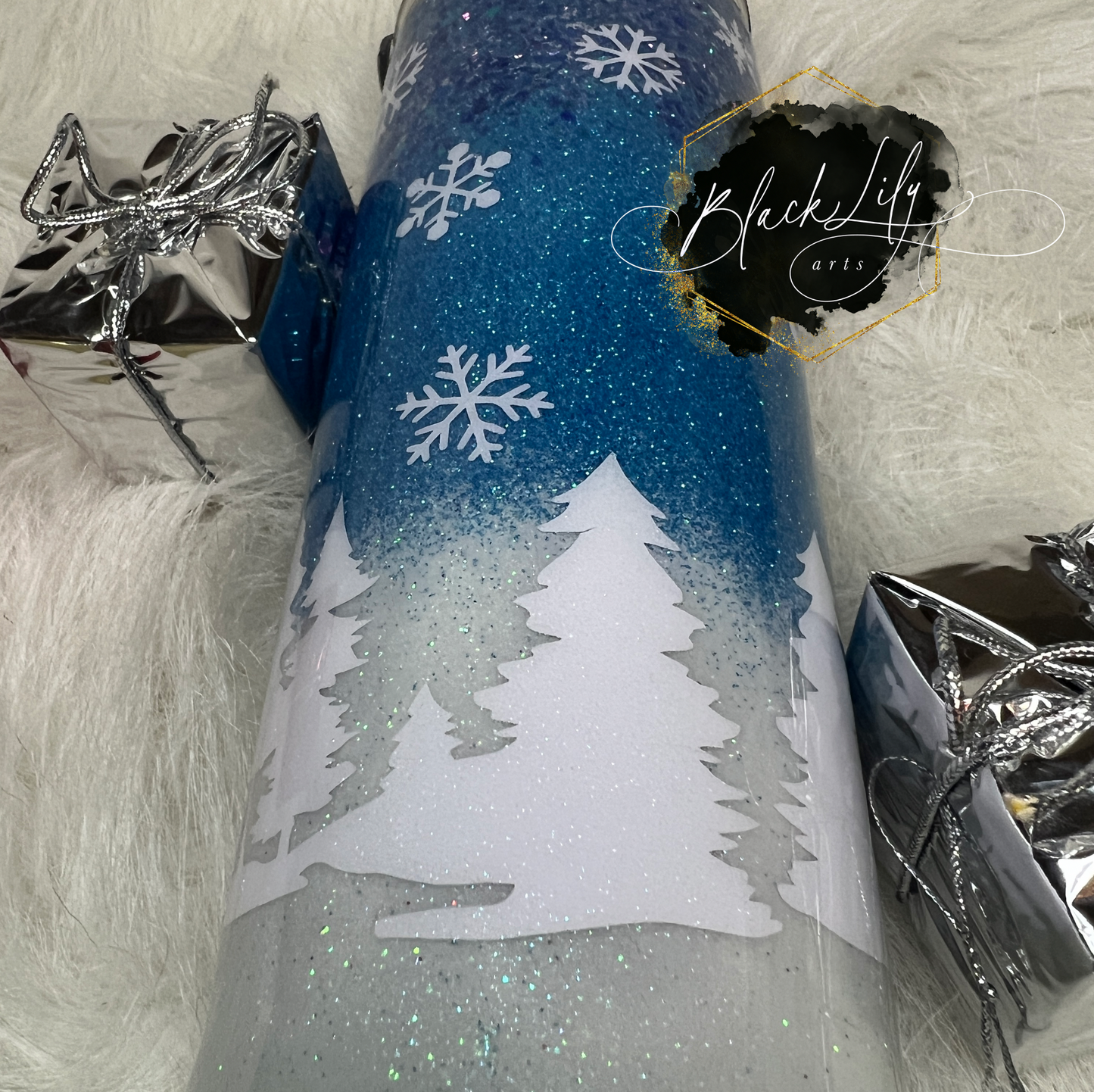 Tumbler - Winter Wishes, Snowflake Kisses