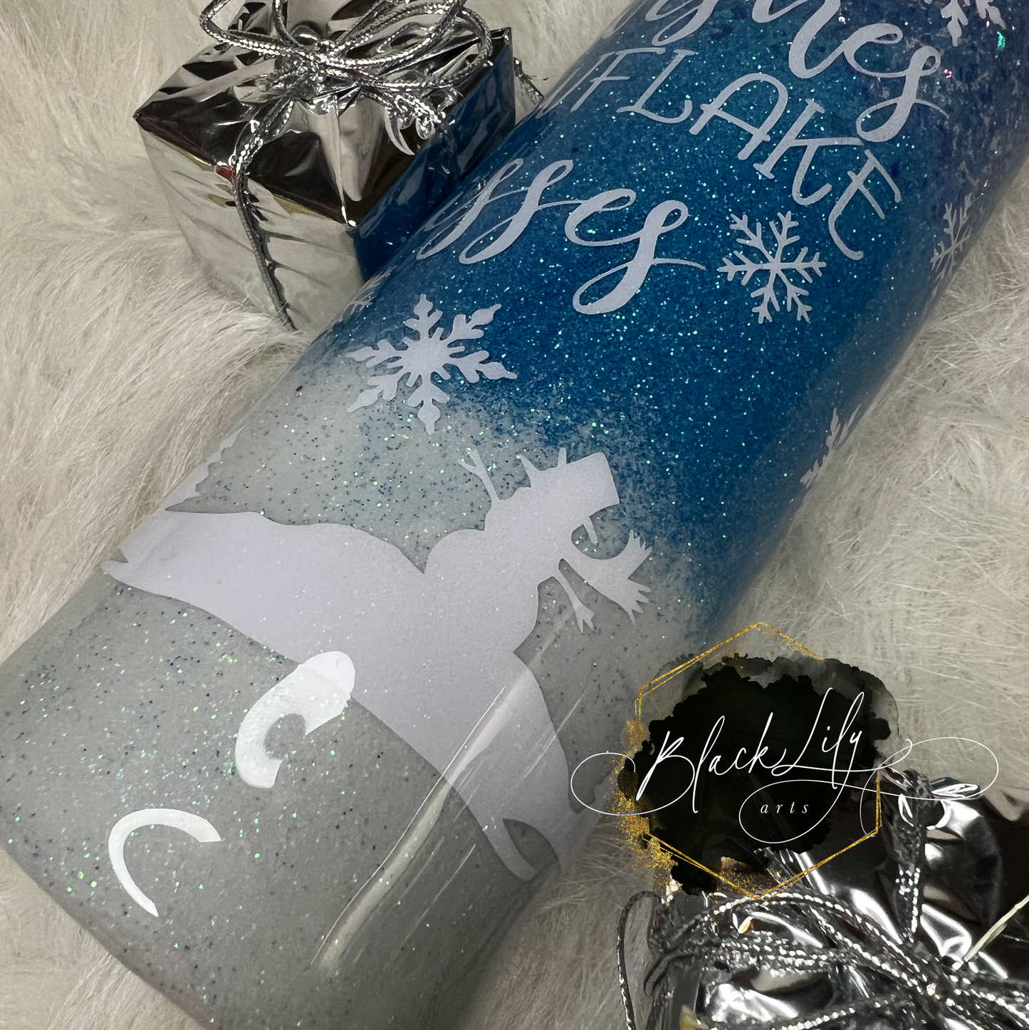 Tumbler - Winter Wishes, Snowflake Kisses